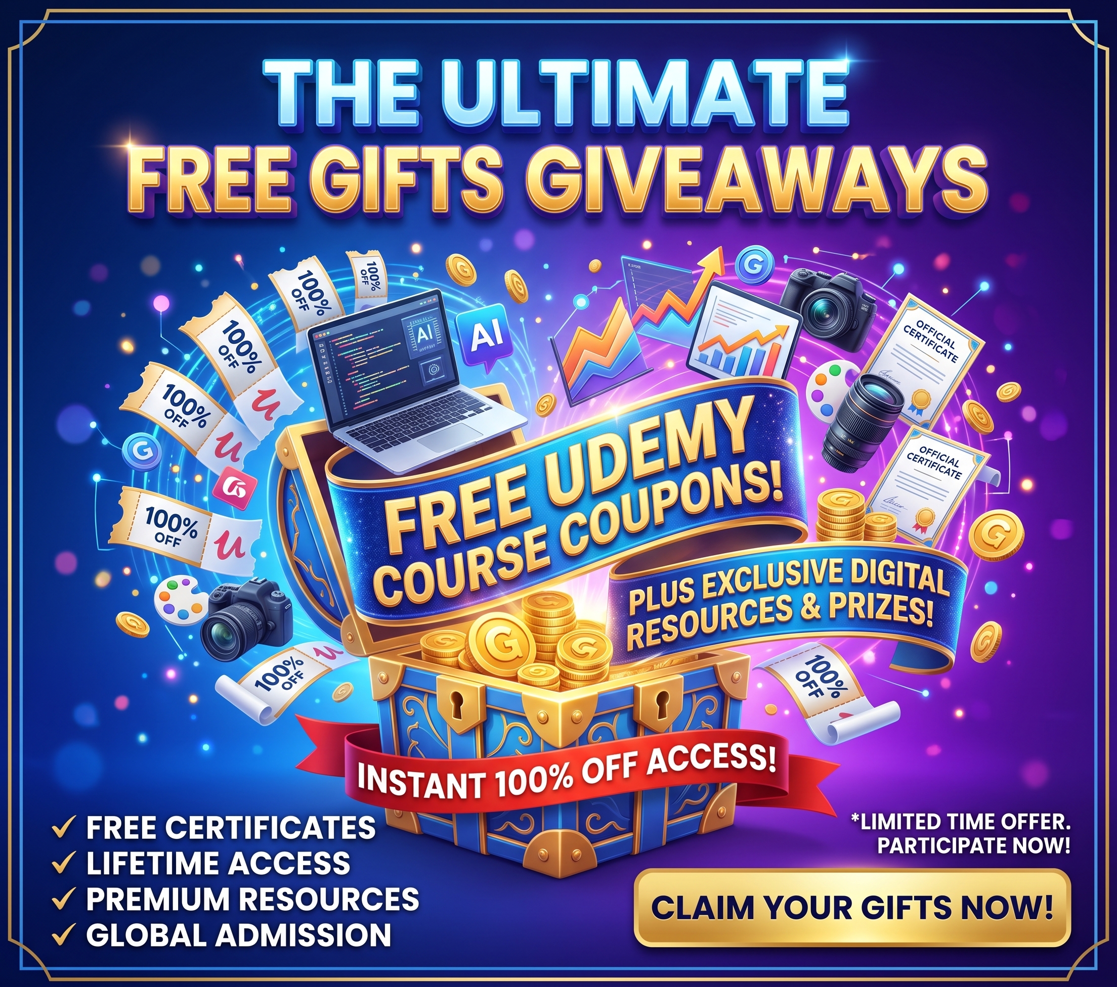 The Ultimate Free Gifts Leak–  Free Udemy Course Coupons! Part 1